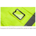 Revestimento reflexivo da segurança amarela impermeável alta de Workwear do coordenador da visibilidade de Polycotton da venda quente